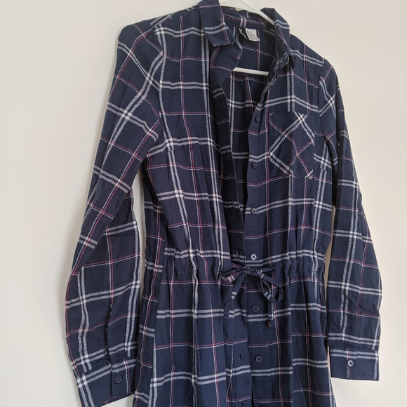 H&M Blue Plaid Dress - Picture 2 of 6